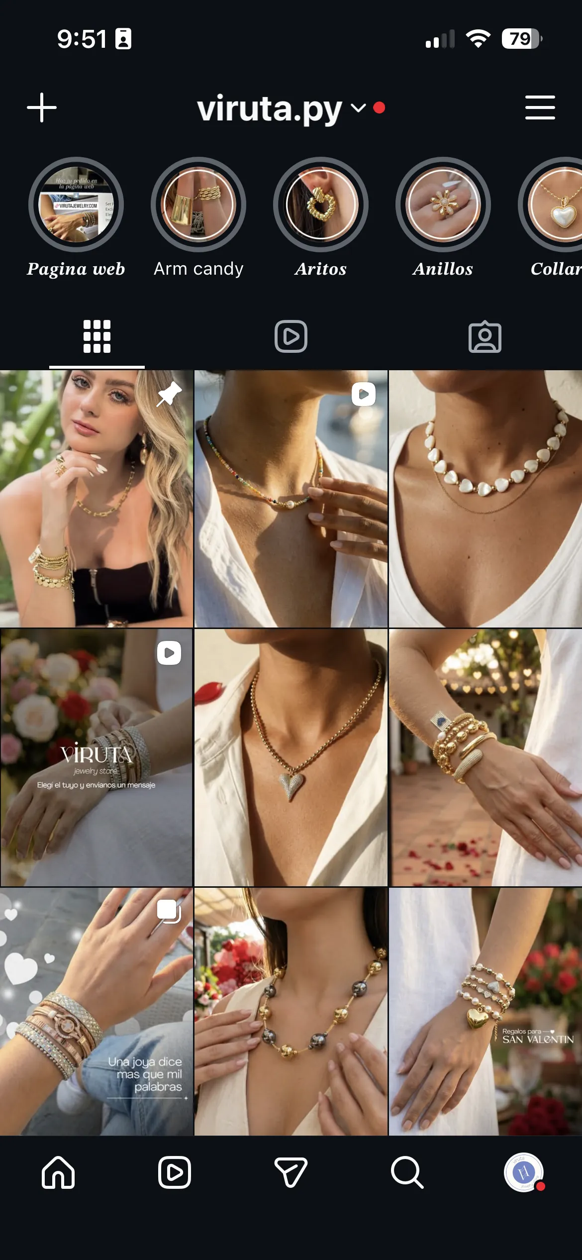 Viruta joyas — Feed de marca